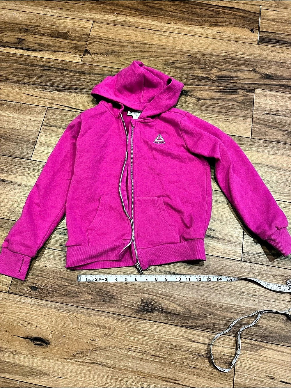 Reebok Girls Size 7/8 Pink Zip Hoodie